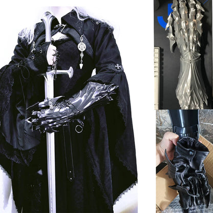 3D Printed Dragon Cosplay Gloves - Customizable Silk PLA Prop Gloves for Boys