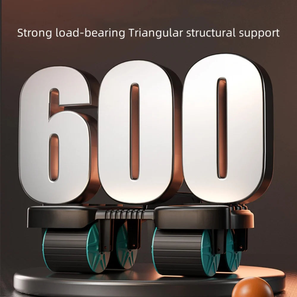 Abdominal Wheel Exerciser - Six-Wheel Slider Design with Automatic Rebound, Antislip, Home Gym Fitness Equipment