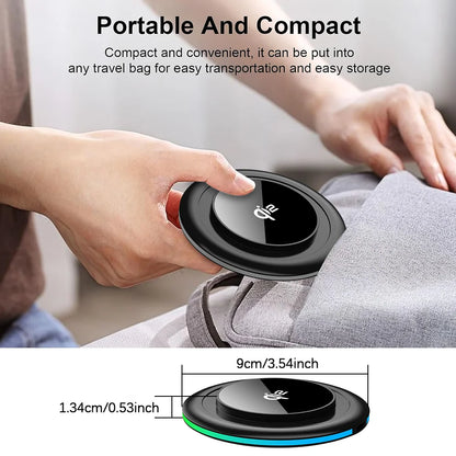 Desktop Wireless Charging Station with Type-C Cable and LED Light - Fast Charger for iPhone 12–17, Samsung Galaxy S24/S25, Xiaomi and Huawei
