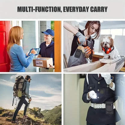 Versatile Flip Phone Bag: 3-Compartment Men's Belt Loop Pouch for Casual Use - Large Capacity Wallet & Pen Insertion