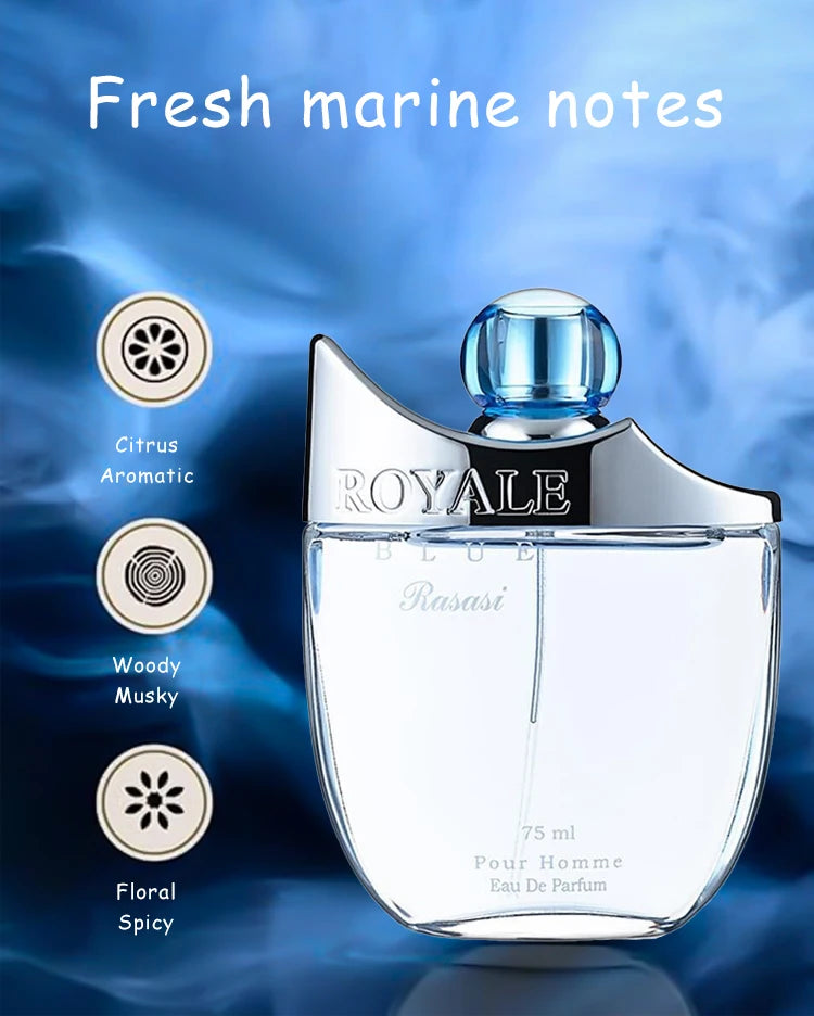 75ml Original Royal Hombre Perfume – Long-Lasting Masculine Cologne with Strong & Attractive Scent