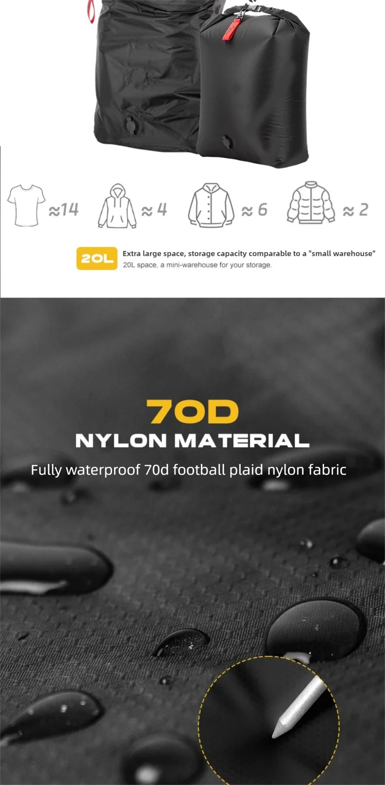 Vacuum Compression Storage Bag – Large Waterproof Luggage & Clothes Organizer for Travel