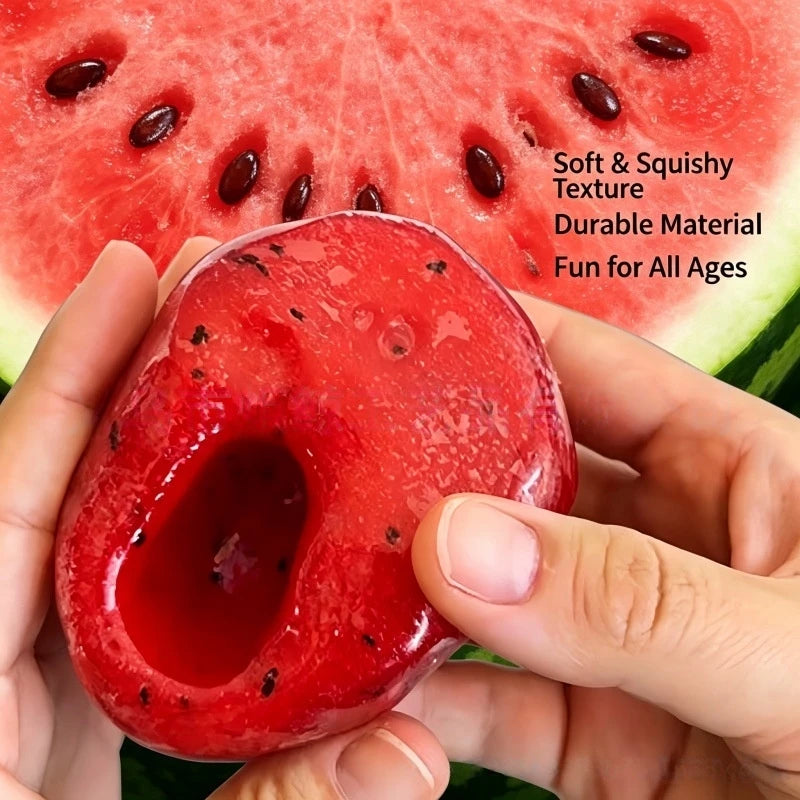 Watermelon Slushy Squishy Toy - Realistic Soft Slow-Rebound Stress Relief Squeeze Toy for Adults