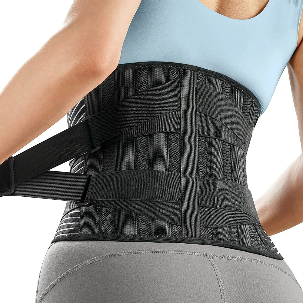 Double Pull Lumbar Support Belt — Orthopedic Waist Corset for Men & Women | Spine Decompression, Back Pain Relief & Waist Trainer Brace