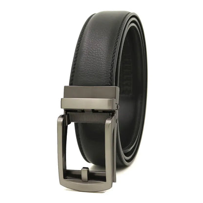 Genuine Leather Men’s Belt - Cowhide Luxury Automatic Buckle Business Casual Designer Waist Belt