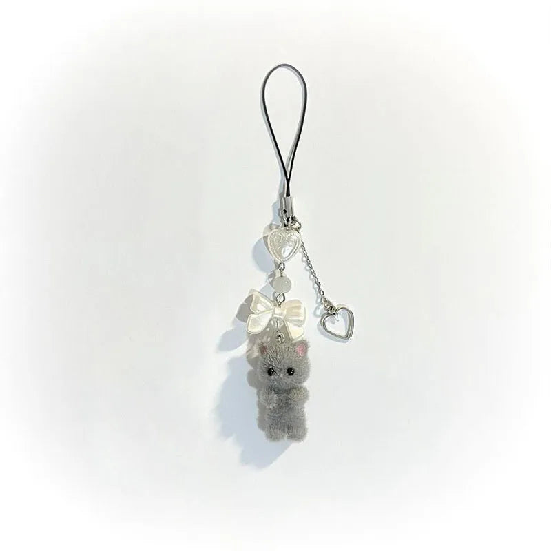 Furry Kitten Keychain — Handmade Y2K Fashion Accessory for Women