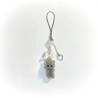 Furry Kitten Keychain — Handmade Y2K Fashion Accessory for Women