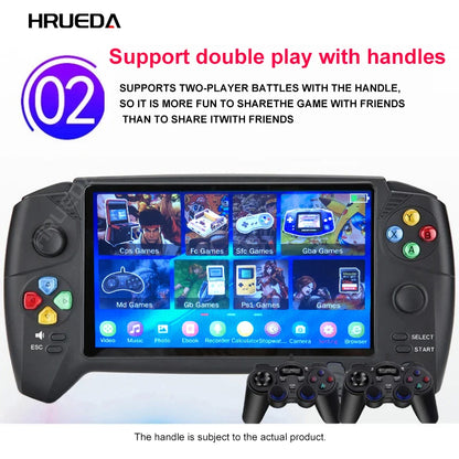 7.0" Retro Handheld Game Console - Dual Joysticks Classic Gaming Player for PS1, GBA, NES & FC Games