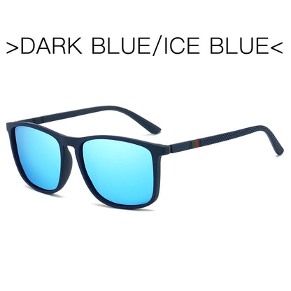 Polarized Sports Sunglasses for Men – Lightweight Comfortable Square UV400 Eyewear with Original Case