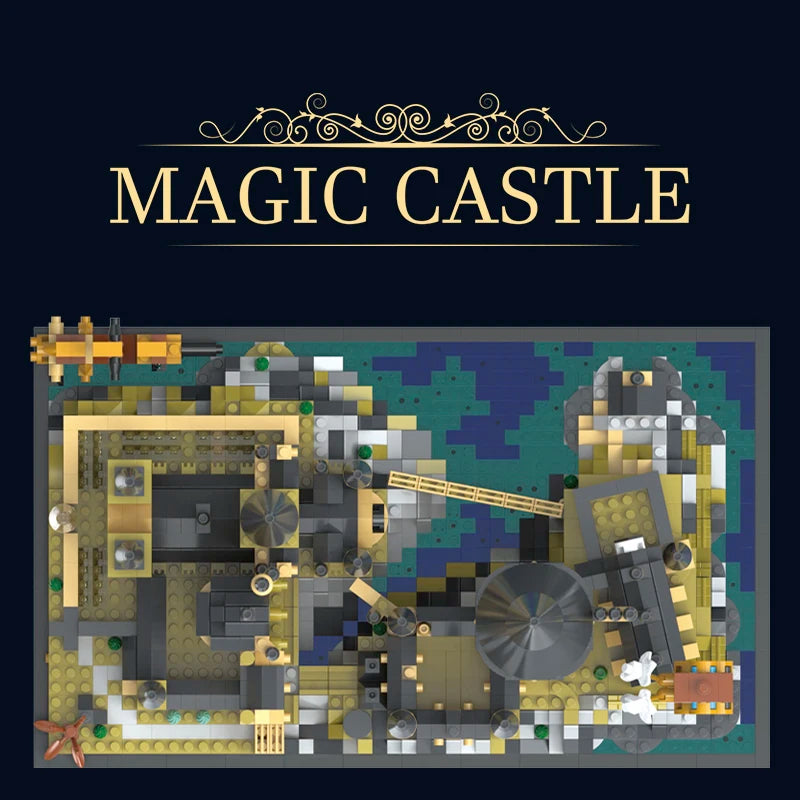 Magic Castle Building Blocks Set — DIY Wizardry School Model with Micro Bricks for Kids & Adults, Creative Assembly Toy Gift