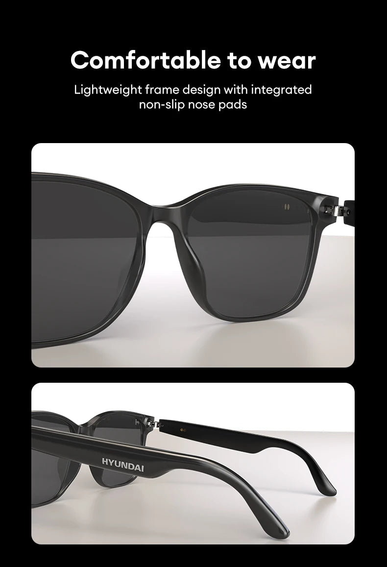 Choice HYUNDAI C8 Bluetooth 5.4 Glasses – Wireless Earphones with HD Mic, Multi-Function Keys, Driving Sunglasses (Lenovo C8 Compatible)