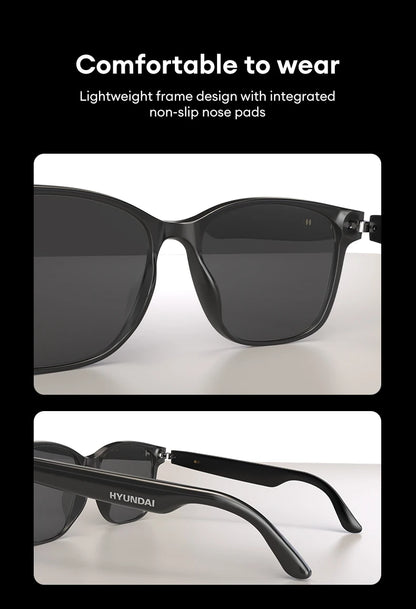 Choice HYUNDAI C8 Bluetooth 5.4 Glasses – Wireless Earphones with HD Mic, Multi-Function Keys, Driving Sunglasses (Lenovo C8 Compatible)