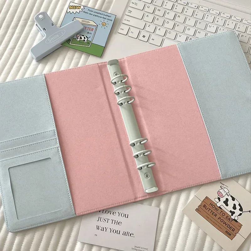 IFFVGX A5 Binder Photocard Holder - Kpop Idol Photo Album - Candy-Colored Collectible Card Storage Book - Kawaii Stationery