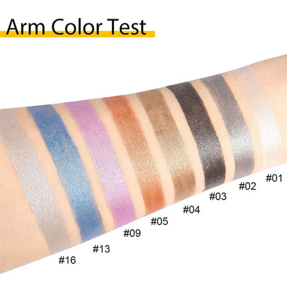 16-Color Pearlescent Eyeshadow Sticks – High Pigment Waterproof Glitter Eye Makeup Pencil, Long-Lasting & Smudge-Proof