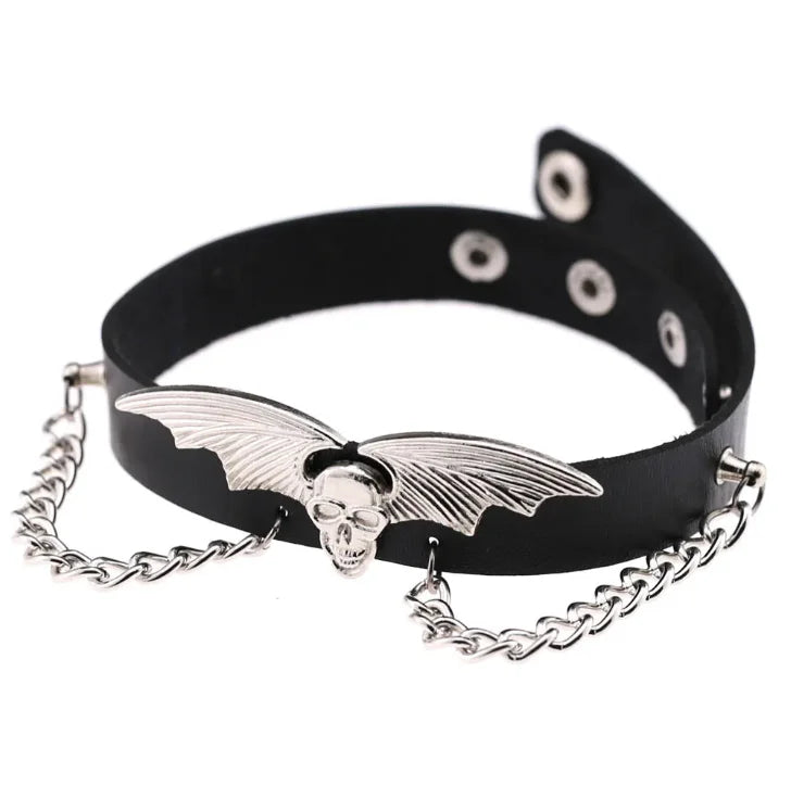 Harajuku Gothic Spike Rivet Star Choker Necklace – Black Bowknot PU Lace Leather Y2K Hip Hop Rock Jewelry for Girls