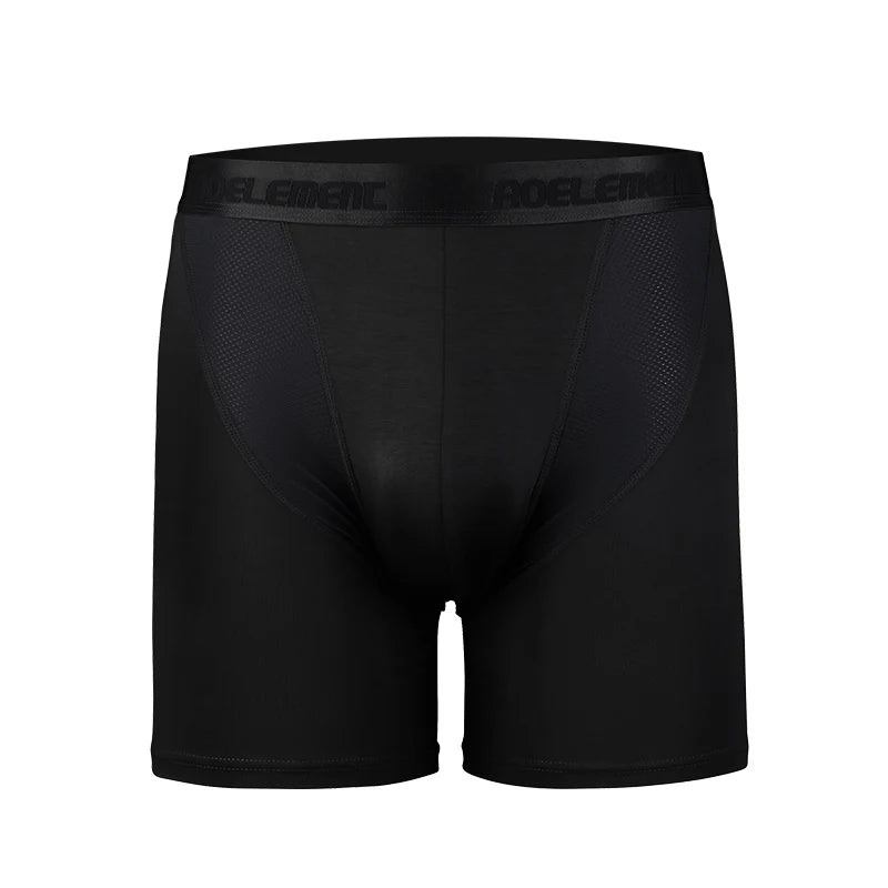 Men’s Sports Compression Boxer Briefs – Anti-Chafing Long Leg Modal Underwear, Quick-Dry Running & Fitness Performance Shorts