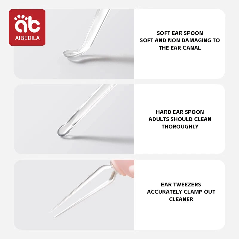 LED Earwax Removal Tool Set – Luminous Ear Cleaner with Ear Spoon and Tweezers for Adults and Children
