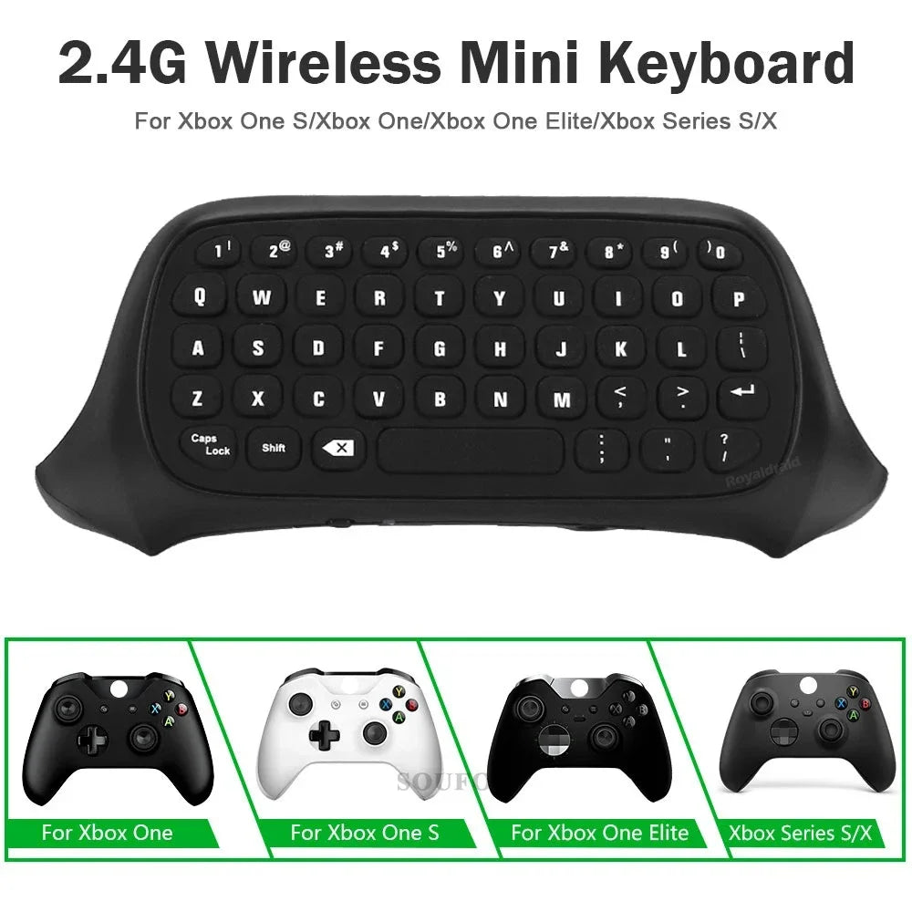 Wireless 2.4GHz Mini Controller Keyboard Chatpad with Audio Jack for Xbox Series X/S