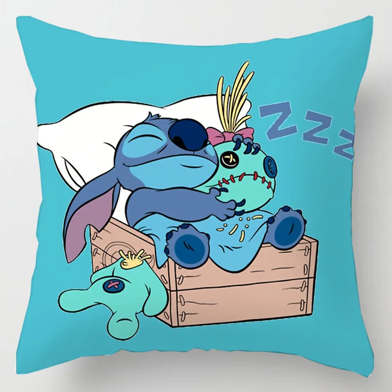 Anime Disney Stitch Double-Sided Print Pillowcase – Kawaii Stitch Pillow for Kids’ Room Decoration & Gifts