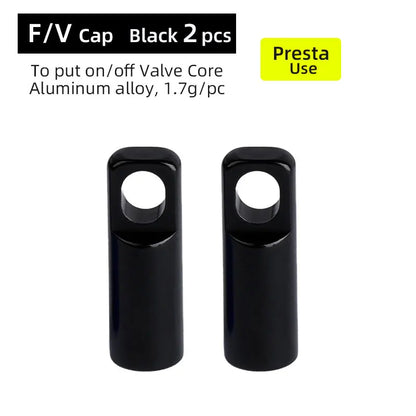 Deemount 2-in-1 Presta Valve Caps & Core Tool — CNC Alloy Lightweight Bicycle Valve Nipple (10/4/2PCS)