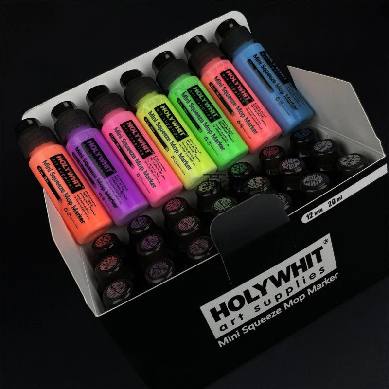 Mini Graffiti Paint Marker Pen - 12mm Waterproof Fluorescent Ink Signature Pen with Round Tip for Art, DIY & Creative Projects
