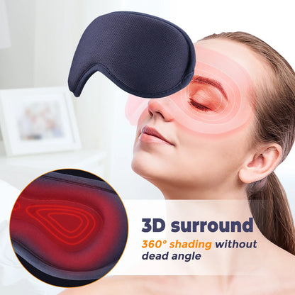 Electric Heated Eye Massager — Hot Compress & Massage Mask for Eye Strain, Dark Circles & Sleep Relief