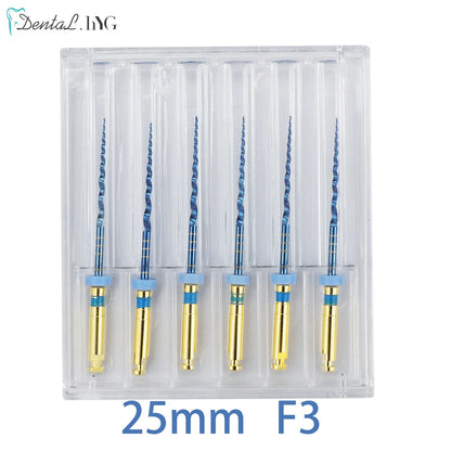 Dental SX-F3 Blue Nitinol Rotary Files – Endodontic Root Canal Engine Tool for Dentistry