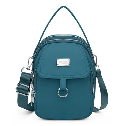 Lightweight Nylon Women’s Crossbody Bag – Casual Mini Shoulder Handbag with Multiple Zip Compartments, Tote Purse for Daily Use