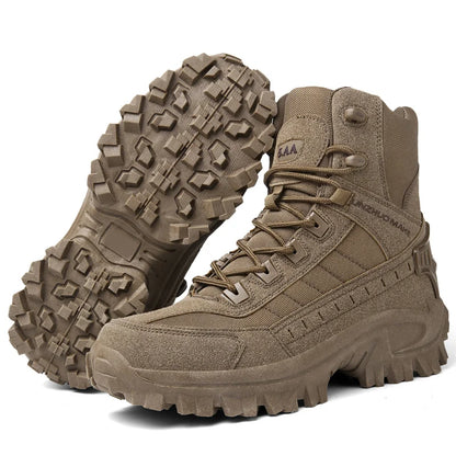 Men's Tactical Hiking Boots - Shock-Absorbing Non-Slip Desert Boots for Winter Outdoor Camping & Trekking