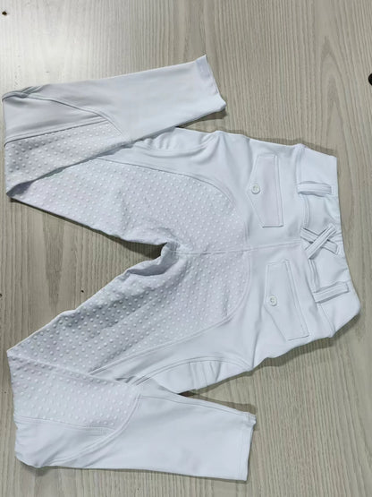 Professional Equestrian Riding Pants — Silicone Anti-Slip, Quick-Dry, Tight-Fit Sports & Cycling Trousers for Horse Riding Exams