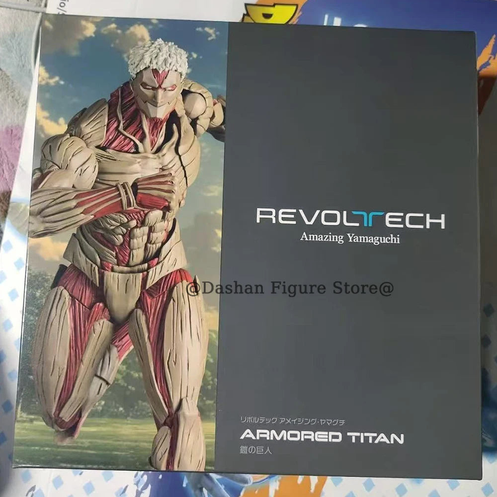 Attack on Titan Revoltech Action Figure – Armored Titan Reiner Braun PVC Model Toy Collectible