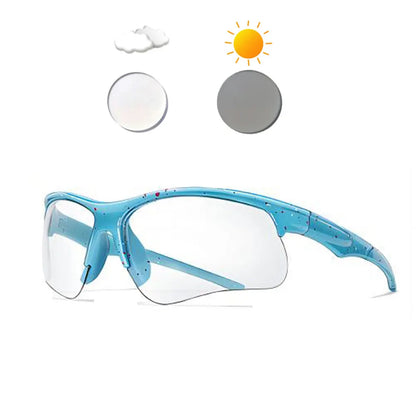 Photochromic Cycling Sunglasses – UV Protection Sports Eyewear for Men & Women | Windproof MTB Bike, Running & Outdoor Sun Glasses
