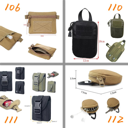 Tactical Molle Pouch Waist Bag for Men - Phone Pouch Fanny Pack for Camping and Hunting, EDC Accessories
