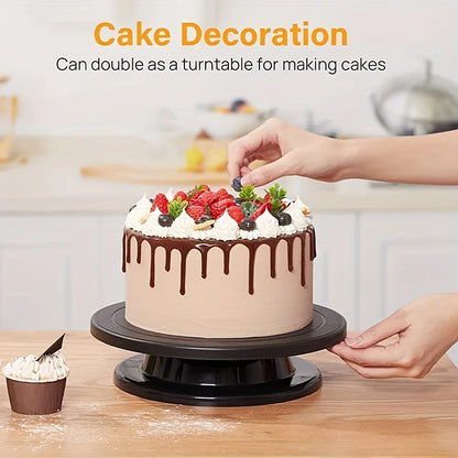 Cake Decorating Kit – 1/6pcs Turntable Set with 2 Frosting Spatulas, 3 Icing Smoothers & Scrapers for Baking & Parties