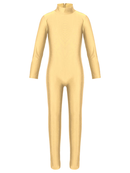 Kids Girls Full Body Gymnastics Bodysuit, Ballet Dance Jersey Leotard, Jumpsuit Sports Unitard, Children Dancewear and Sportswear
