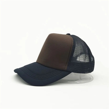 Custom Logo Mesh Trucker Cap - 5 Panel Snapback Baseball Hat for Men & Women Summer Sports Sun Hat