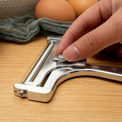 Adjustable Stainless Steel Wire Cheese Slicer - 1pc Kitchen Tool for Perfectly Cut Soft and Semi-Hard Cheeses