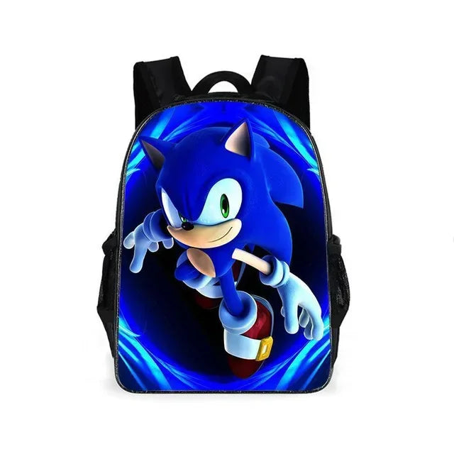 Cartoon Sonic School Backpack – Anime Kids' Primary & Secondary Mochila Bag
