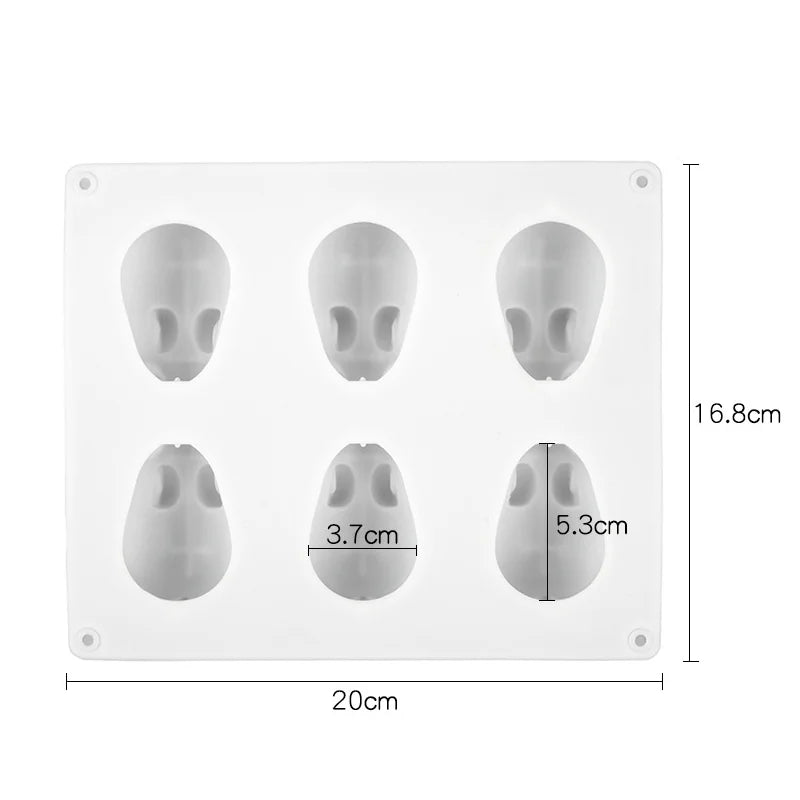 6-Cavity Silicone Rabbit Mold – Bunny Fondant, Chocolate & Mousse Cake Baking Mold, DIY Dessert & Candle Decoration Tool