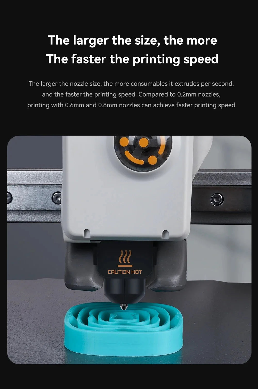 Hotend Kit for Bambu Lab A1/A1 Mini – 0.2/0.4/0.6/0.8mm Hardened Steel Nozzle 3D Printer Accessory