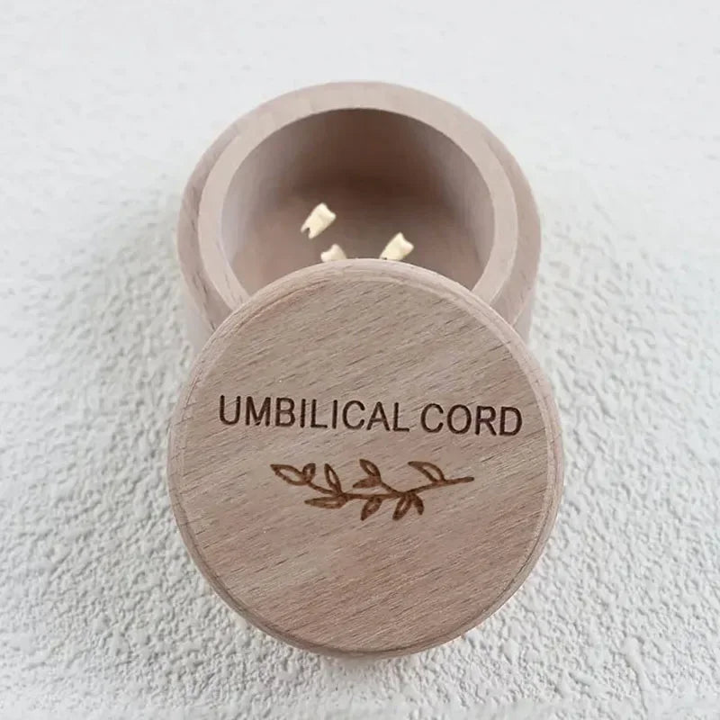 Wooden Baby Keepsake Memorial Box - Newborn Hair, Teeth & Umbilical Cord Storage Gift