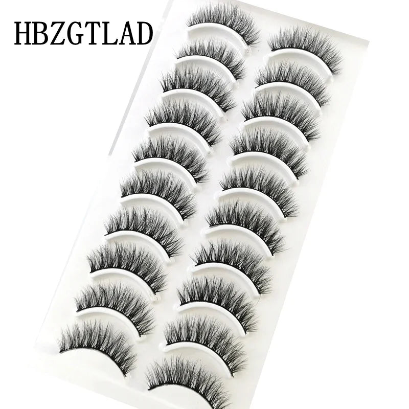 10 Pairs 3D Mink False Eyelashes – Natural Long & Short Lash Extensions Makeup Kit (41 Styles)
