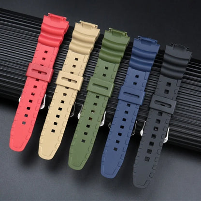 Rubber Silicone Watchband for Casio F-108WH, W-216H, W-218H, W-215, W-752, W-S200H & SGW-400/500H - Waterproof Replacement Watch Strap