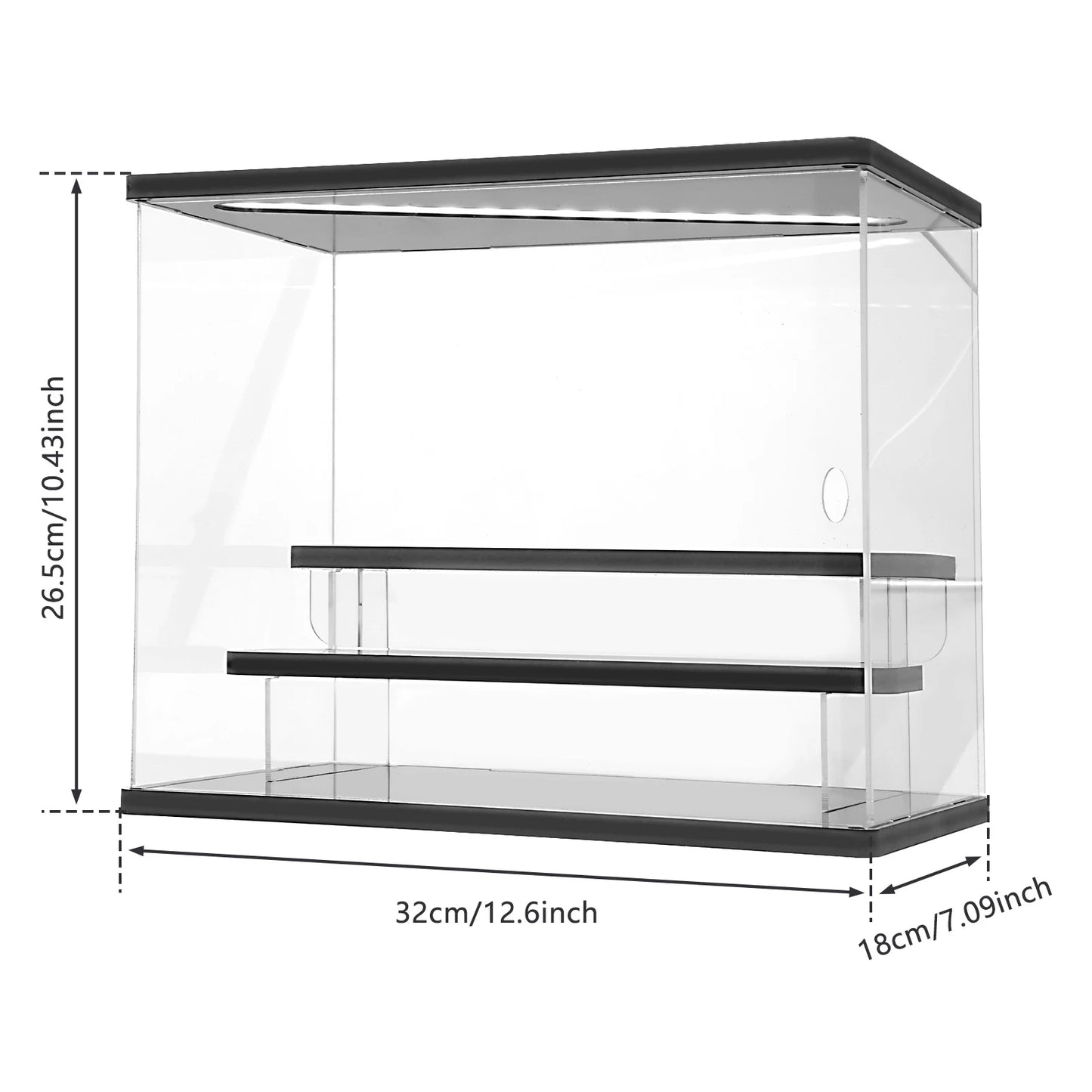 3/5 Layer Acrylic Display Case - LED Light Dustproof Organizer for Figurines Toys Blind Box Dolls Action Figures
