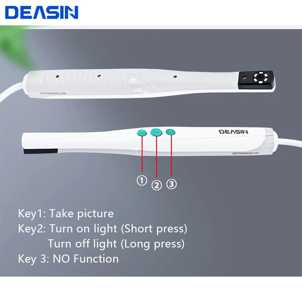 DEASIN USB HD Oral Camera – Digital Intraoral Viewer with 6 LED Lights for Dental Examination