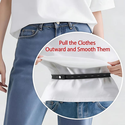 Adjustable Invisible Shirt Tuck Tool Band – Elastic Crop Tuck Waistband for T-Shirts, Blouses & Sweaters