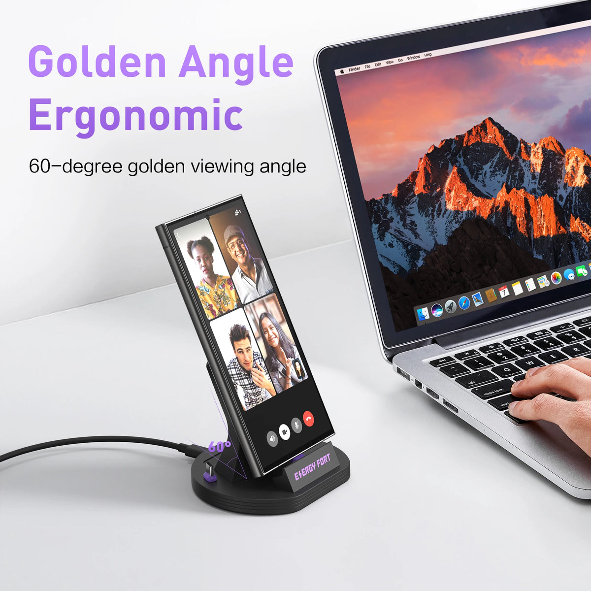 Samsung Galaxy Type-C Magnetic Charging Dock - Compatible with A15, A16, A55, A57, Xiaomi Redmi, iPhone & Google Devices