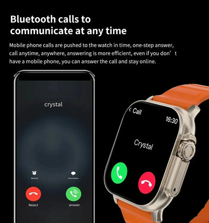 LAXASFIT Smartwatch — Bluetooth Call, Message Alerts, Heart Rate Monitor & Sports Fitness Tracker for Men & Women, Android & iOS Compatible