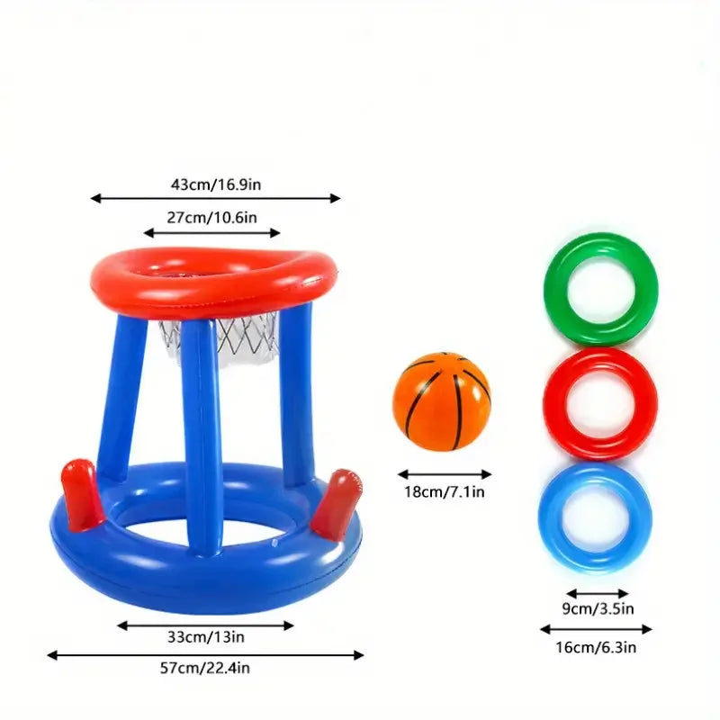 Inflatable Water Basketball Hoop – Interactive Cross-Border Pool Toy for Outdoor Fun