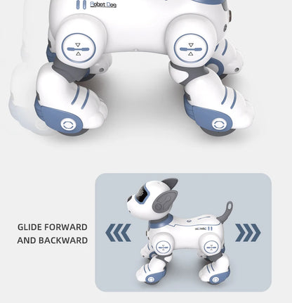2-in-1 Intelligent Remote Control Robot Dog – Programmable Stunt & Voice Command Toy with Touch & Music for Kids